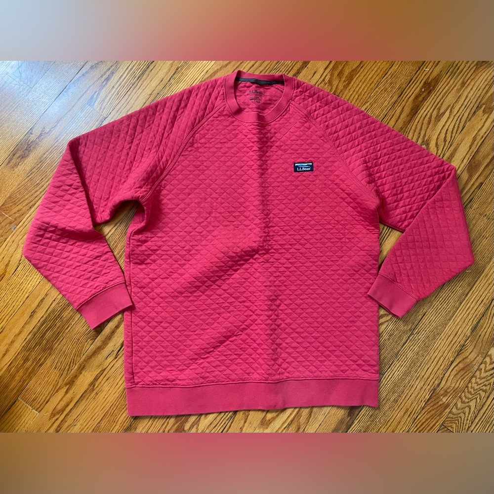 Ll bean quilted crewneck sweatshirt